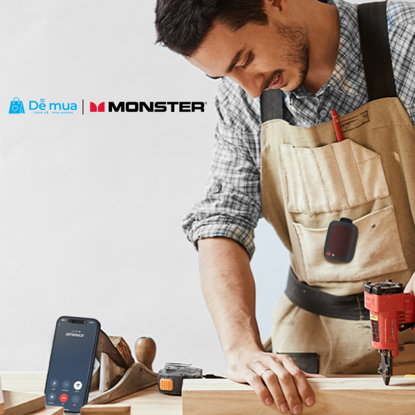 Bluetooth Monster Blaster M3: Nhỏ Gọn, Âm Thanh TWS Sống Động,  Khả Năng Chống Nước IPX7