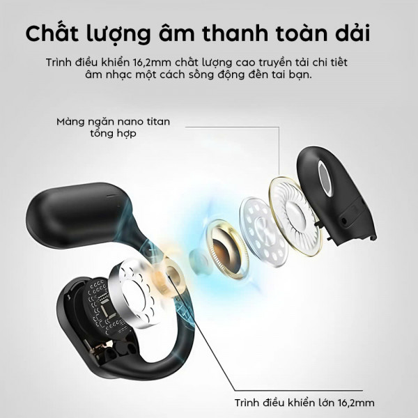 Tai Nghe Thể Thao Không Dây Monster Open Touch Pro 100: Âm Thanh HiFi, Bluetooth 5.4, Chống Ồn ENC, Thiết kế Hở Tai, Khả Năng Chống Nước IPX5