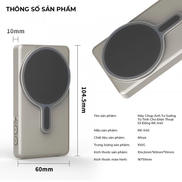 Màn Hình Phụ Vlogging RK-X40 – Công Cụ Hoàn Hảo Cho Nhà Sáng Tạo Nội Dung