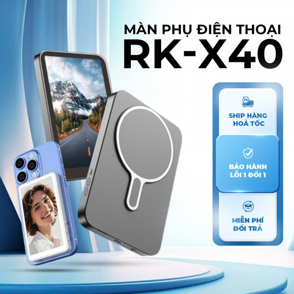 Màn Hình Phụ Vlogging RK-X40 – Công Cụ Hoàn Hảo Cho Nhà Sáng Tạo Nội Dung