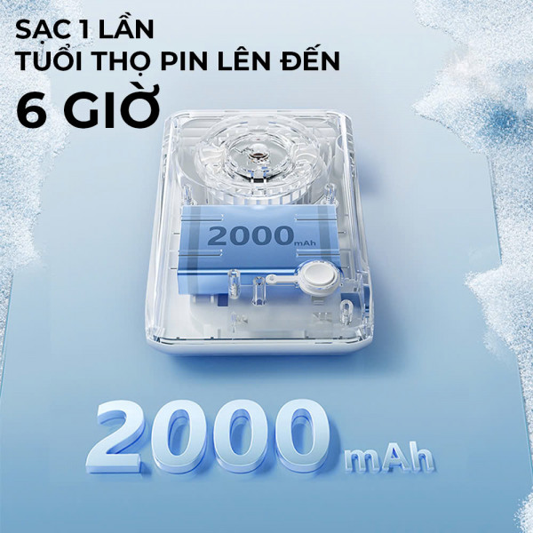Quạt Kẹp Gấp Gọn ImyCo WT-F92 : Thiết Kế Nhỏ Gọn, Thời Lượng Pin 2000mAh, 3 Mức Tốc Độ Gió